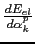 $ \frac{dE_{el}}{d\alpha_k^p}$