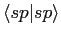 $\displaystyle \langle sp\vert sp \rangle$