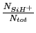 $ \frac{N_{SiH^+}}{N_{tot}}$